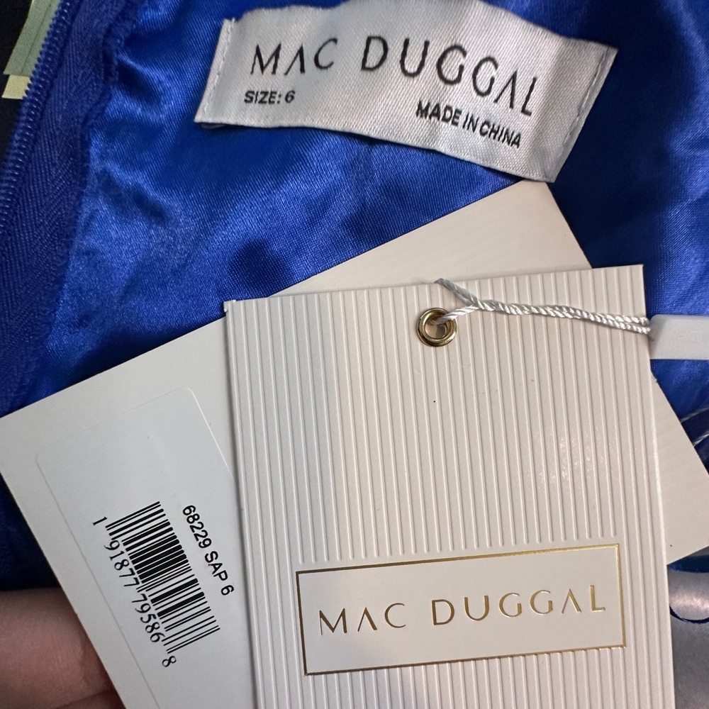 Mac Duggal || Ruffled High Neckline Tiered Dress - Picture 5 of 5